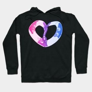 Ball Python Heart (Bi Pride Design) Hoodie